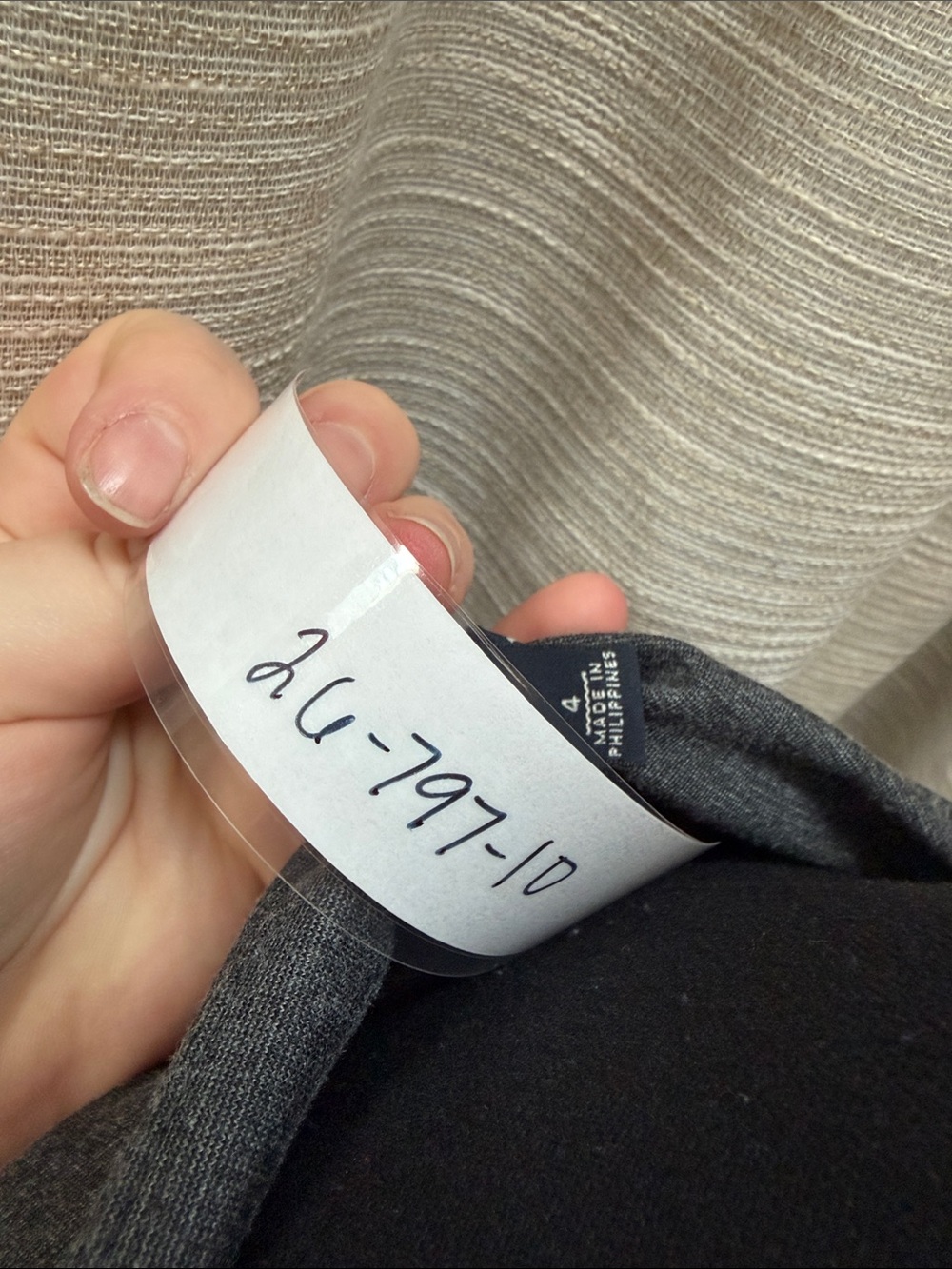 Banana Republic Tailored Dark Gray Belted Midi Dress - Picture 6 of 6